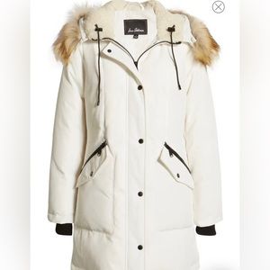 Hooded Down & Feather Fill Parka with Faux Fur Trim
SAM EDELMAN SIZE SMALL